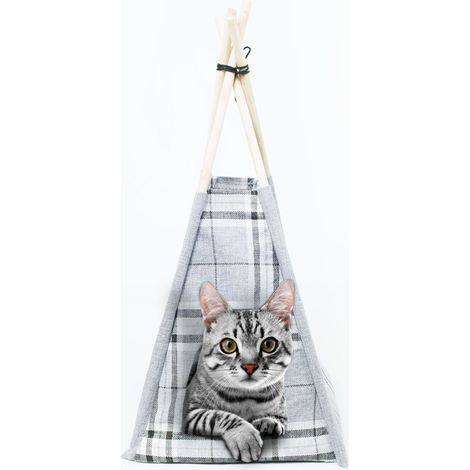 Cuccia Con Cuscino Per Animali Domestici Modello Tenda Componibile (1/4)