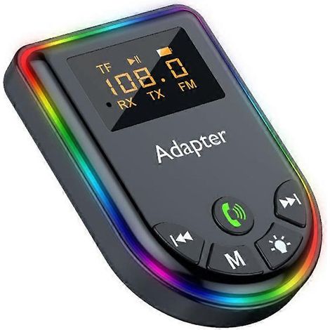 Émetteur et récepteur Bluetooth 3 en 1, adaptateur Bluetooth 2 en 1 avec affichage LED et éclairage RGB, compatible avec les voitures, les ordinateurs, les téléviseurs, les haut-parleurs et les casque (1/5)