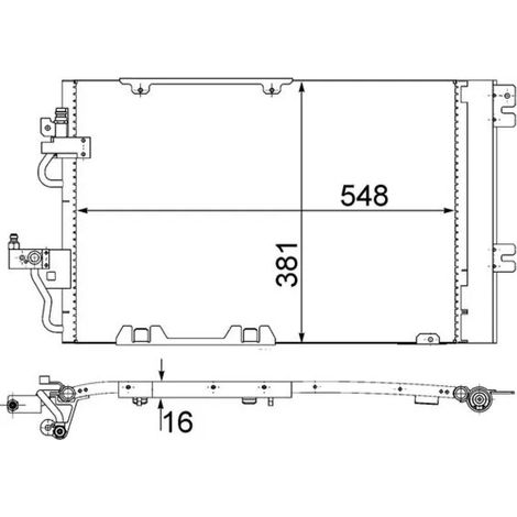 Condenseur, climatisation MAHLE AC 378 000S OPEL 18 50 097 1850097 93178959