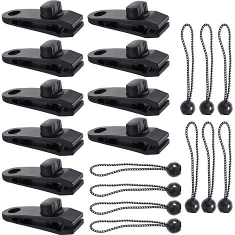 Zeltplanenclips, 20 Stück, Zeltclips, Hochleistungs-Planenclips, Planenclips für Markisen, Krokodilmaul-Zeltclips für Zelte, Planen, Markisen, Wohnwagen (20 Stück) (1/4)