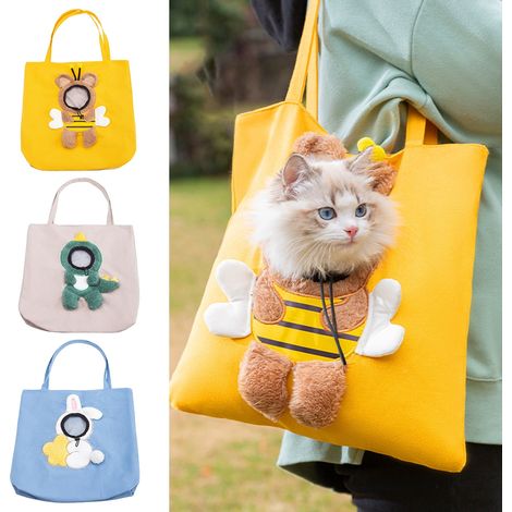 Sac Porte-Animal De Compagnie - Forme Abeille - Toile Respirante - Capacité Élevée - Réglable Et Sécurisé - Pour Chien Et Chat - Taille L (1/5)
