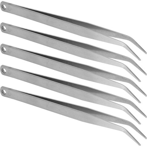5 Pièces Pince à Coudre Courbée en Acier Inoxydable, Embouts Fins pour Lissage Léger, Accessoires Machine à Coudre (1/5)