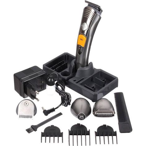 Kit Rasoir Electrique 7 En 1 Tondeuse A Barbe Tondeuse Nez Tondeuse Corps (1/3)