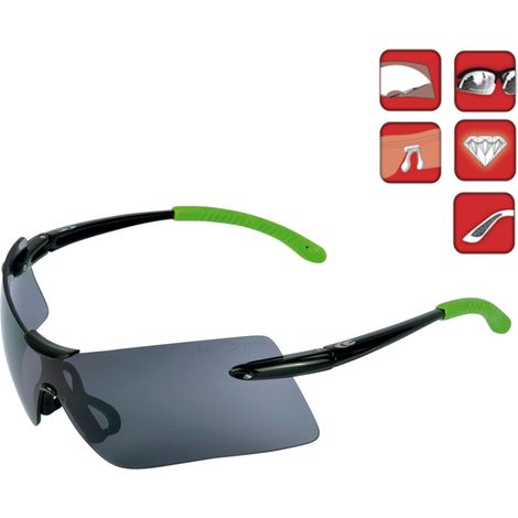 Cofra UV-Schutzbrille weiche Rutschfeste Bügel grau getönt (1/4)