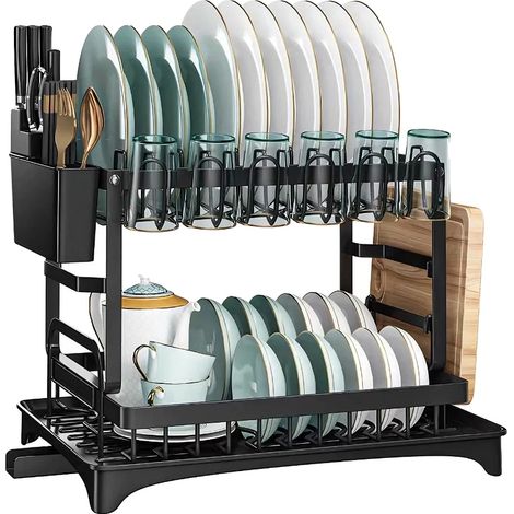 Organisateur de Cabinet, 2 Niveaux, Rails de Glissement Silencieux, Rack-D (1/2)