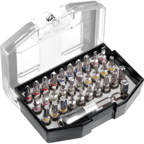 kwb Power Bit Box - 32 pezzi incluso un porta bit per il cambio rapido con magnete. Il tutto in una custodia di plastica robusta. (1/5)