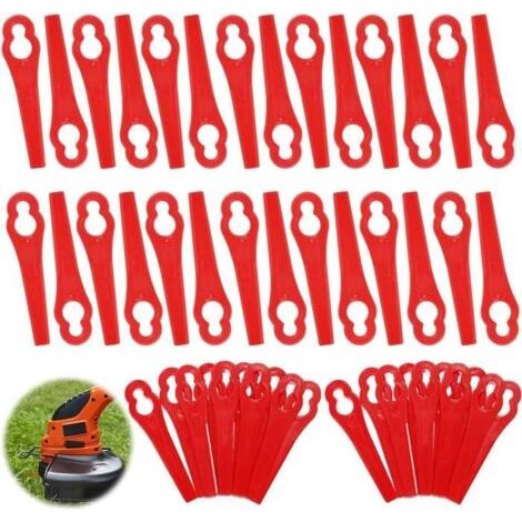 100 Ersatz-Kunststoffmesser für Rasenmäher, kompatibel mit Florabest LIDL FRTA 20 A1 und anderen Rasentrimmern (1/5)