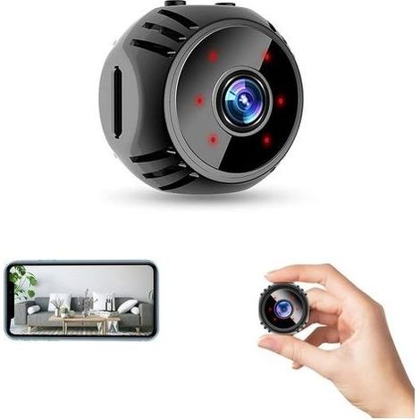 Caméra de sécurité sans fil HD, petite caméra portable WiFi, détection de mouvement (1/5)