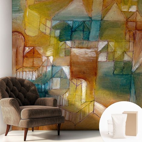 Papier peint intissé décoratif pour salon chambre et cuisine Facile à poser avec colle Structures géométriques 250x250 cm (1/5)