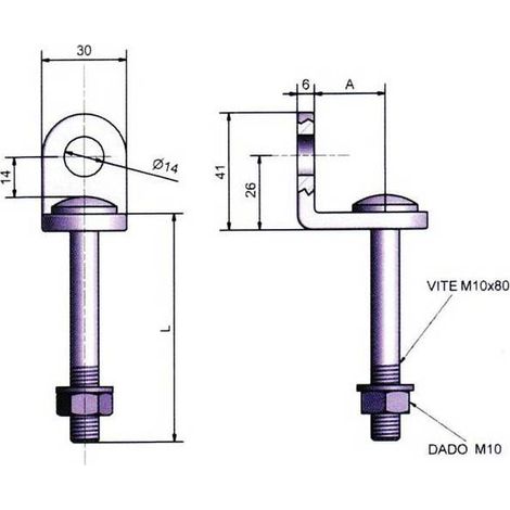 POTENT OCCHIOLO FISSO ACC P/LUCCHETTO 26/74 MM