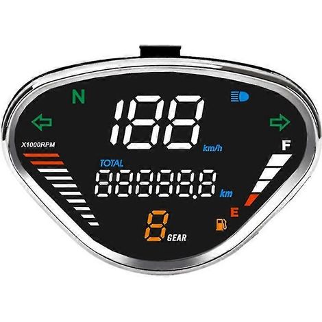 Compteur de vitesse de moto pour Dax70 Ct50 Jialing70, compteur numérique LCD, odomètre, tachymètre D (1/5)