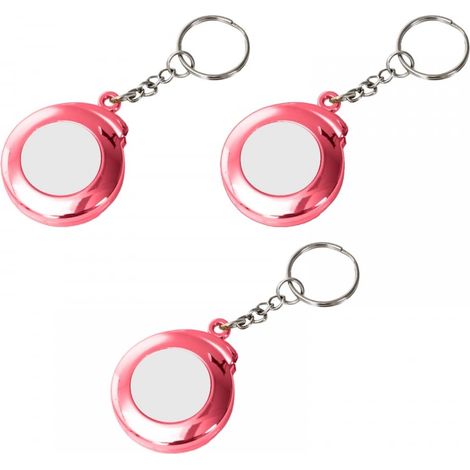 Lot de 3 Mini Porte-clés à Ruban à Mesurer, Mètre ruban de 2 mètres, Ruban à Mesurer de Poche Rétractable en Acier Inoxydable pour Cadeaux de Fête d'anniversaire, Usage Quotidien (1/5)