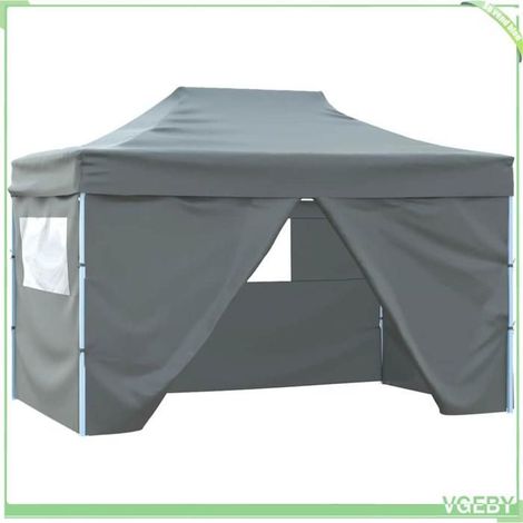 Tente de réception pliable - FAFEICY - 48897 - 3x4 m - Acier anthracite - Toit Oxford 600D imperméable (1/5)