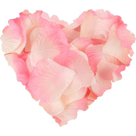 Pétales de rose en tissu non tissé, pétales de rose artificiels, décoration florale pour mariage - 2200 pièces (1/4)