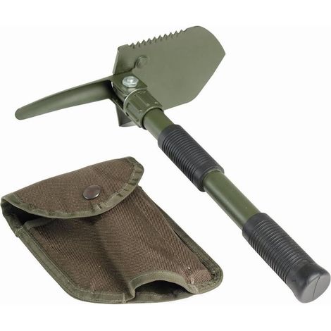 Mini pelle pliante compacte, idéale pour le jardinage, le camping ou les travaux extérieurs.