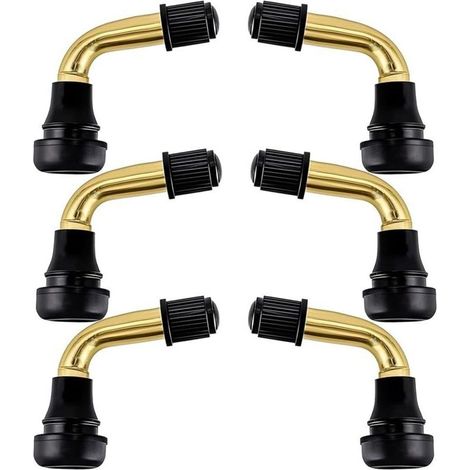 Valves Tubeless Moto, 6 pcs Valves À Angle De 90 Degrés, valve de pneu, valve de pneu de moto, potence en laiton Snap-In, Valve De Pneu sans Chambre, valves sans chambre à air pour moto PVR50