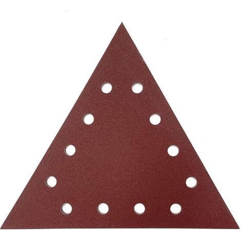 Bardusch-ABT 80 Triangle Abrasif Papier Abrasif Triangulaire Multi Usage Ponçage & Lissage du Plâtre, du Bois & des Cloisons Sèches Grain de 80 28.8x28.8x28.8cm Pack de 10 (1/4)