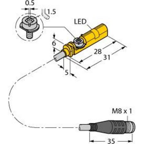 Turck Sensore di campo magnetico PNP BIM-UNT-AP7X-0,3-PSG3S (1/2)