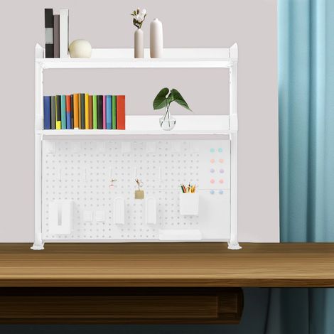 Clip-Loch-Platte-Schreibtisch-Bücherregal, Multipurpose-Clip-Schreibtisch-Finisher, Platzsparende Vertikale Aufbewahrungsregal, 100 12,5 95cm (1/5)