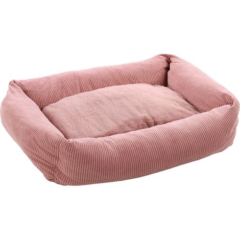 Panier Colette pour Chien Chat Rose - 65x45x20cm - Lit pour Chien Chat - Lavable - Fond Anti-dérapant - Housse Amovible Lieu de Couchage Doux et Confortable (1/5)