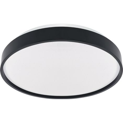 Plafonnier LED moderne rond noir effet ciel étoilé 12W lumière neutre SARA Struhm (1/2)