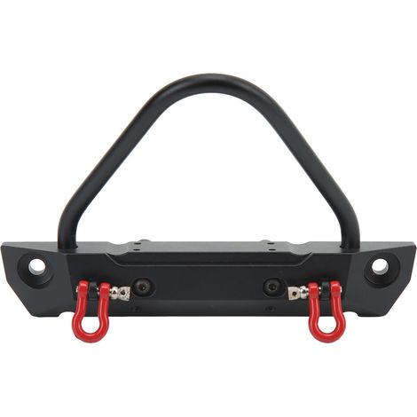 Frontstoßstange aus Aluminiumlegierung mit Leuchte für AXIAL SCX10 90046 90047 1/10 RC Crawler, schwarz (1/5)
