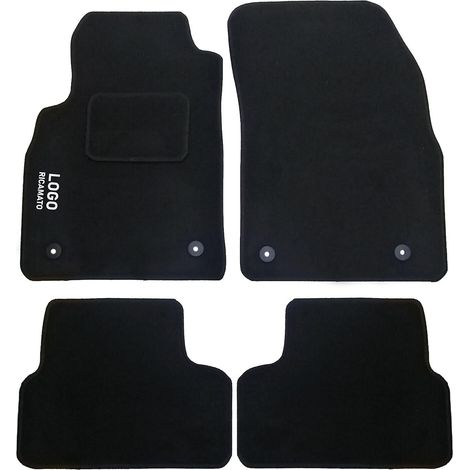 LUPEX SHOP - Tappetini auto compatibili per Astra J con 4 clip di fissaggio, in moquette nera, anteriori e posteriori (1/3)