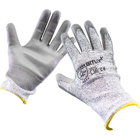 1 Paar M (8) Schnittschutzhandschuhe Arbeitshandschuhe Handschuh Schnittfest mit PU Beschichtung (1/5)
