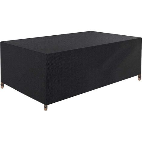 Housses de mobilier de jardin imperméables en tissu Oxford 420D, résistantes aux intempéries, anti-UV, indéchirables, pour table et chaises (200 x 160 x 70 cm) (1/5)