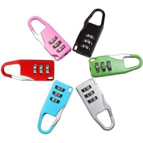 [JAMAIS UTILISÉ] (Paquet de 6, couleur) petit cadenas à combinaison antivol à 3 chiffres, cadenas à bagages pour casiers, salle de sport, école et salle de stockage (1/4)