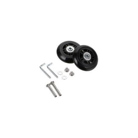 Set mit 2 Ersatz-Kofferrollen 70 x 24 mm – Gummi und Metall – Einfache Montage – Kompatibel mit Möbeln und Rollstühlen
