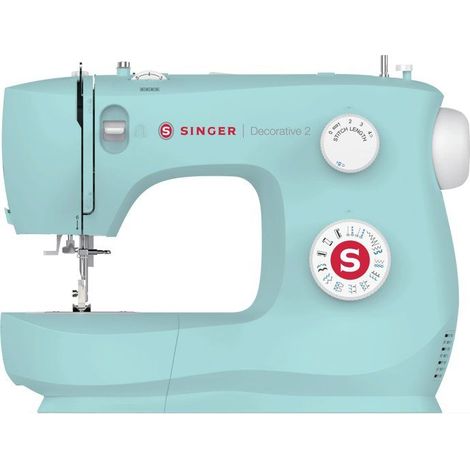 Máquina de coser - SINGER - DECORATIVA 2 - 70 W - 12 programas de puntos - Verde