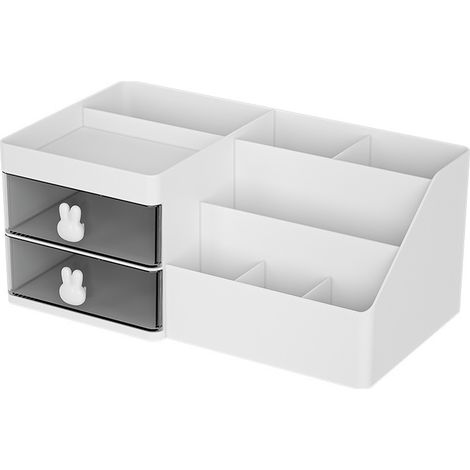Organisateur Maquillage Rangement Maquillage avec 2 tiroirs, Convient pour Le Meuble de Salle de Bain, la Chambre à Coucher, étanche à l'eau (1/5)