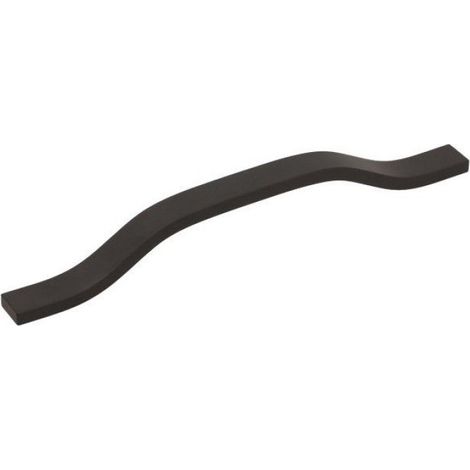 Poignée - Aluminium - 192 mm - Pour Meubles Hauts et Commodes - Noir Super Mat - Unité