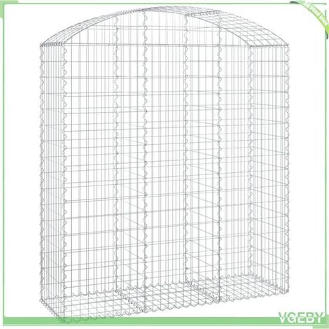 Panier de gabions arqué - FAFEICY - 153458 - 150x50x160/180 cm - Fer galvanisé - Fil 3,5 mm (1/4)