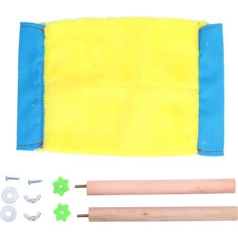 Hamac suspendu doux et chaud pour oiseaux, perruches et chinchillas - Nid portable jaune