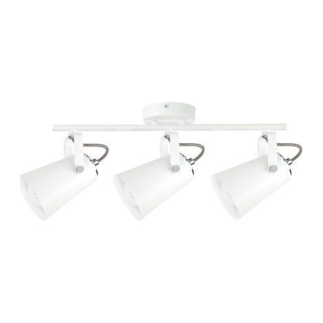 Plafonnier loft blanc 3 spots E27 Kaja Nesta K-8120