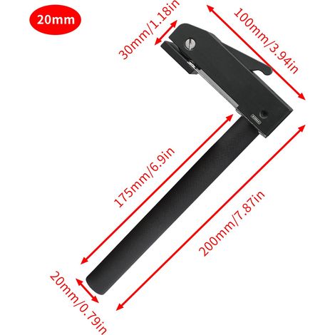 Für die verlängerte Version der Holzbearbeitung. Schneller Halt, verstellbare Halteklemme aus Aluminiumlegierung für 20-mm-Hundeloch