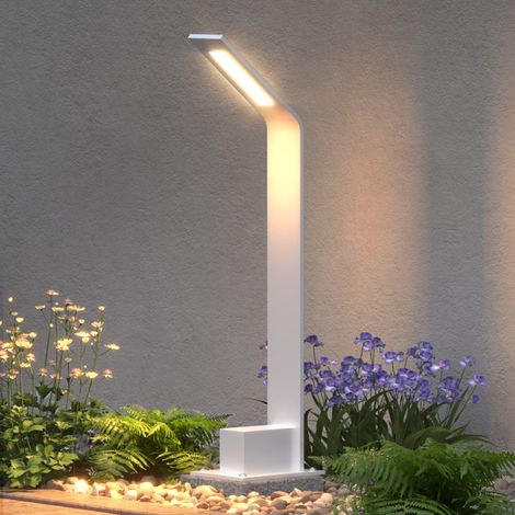 doporro Lampe LED sur Pied Extérieure 6W avec LED Lampe Jardin Étanche IP65 3000K Lumière Chaude Light Extérieure Blanc Design Pfadfinder 40cm
