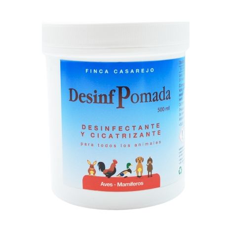 DesinfPomada - Producto 100% Natural para Las heridas de los Animales - Cura Las heridas de Aves y mamíferos - Olor Agradable y refrescante - 500 ml