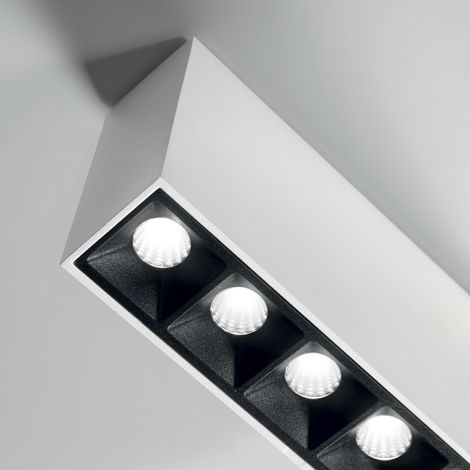 Ideal Lux LIKA Rectangle 5 Lumière Monté En Surface Encastré Blanc 13.5cm 3000K (1/2)