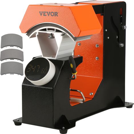 VEVOR 3 en 1 Presse a Chaud pour Chapeaux Automatique 16,3x8 cm 3 Patins Chauffants Machine de Sublimation Anti-Adhesif Presse pour lImpression de Casquettes Transferer Images sur Berets Bobs Bonnets