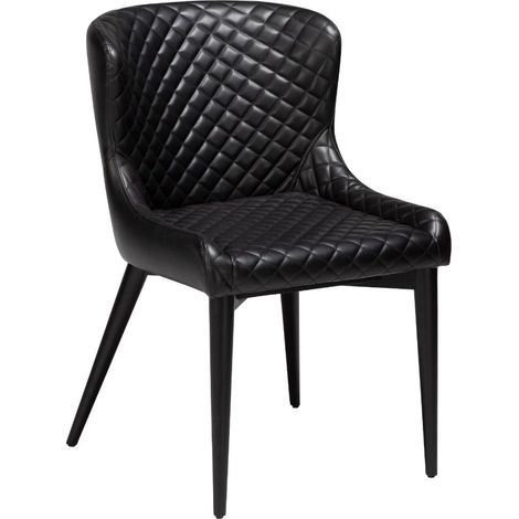 Vetro Dan-Form Esszimmerstuhl PU-Kunstleder schwarz.