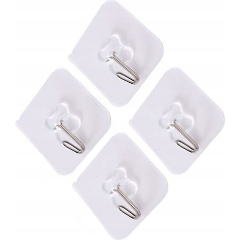 Ganci da parete per bagno senza giunture, trasparenti, autoadesivi e impermeabili.