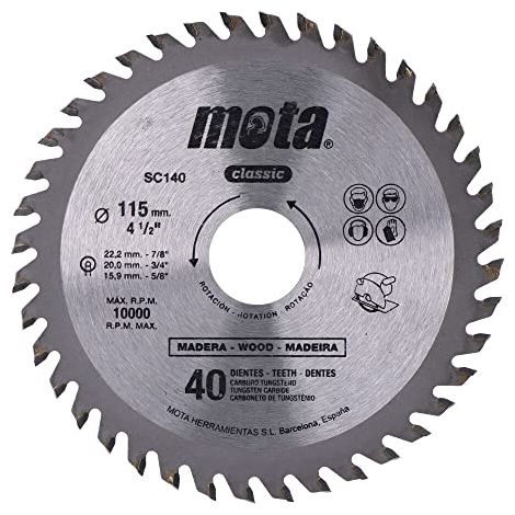 Sega circolare al widia ø115mm 40 denti clp18 sc140 MOTA
