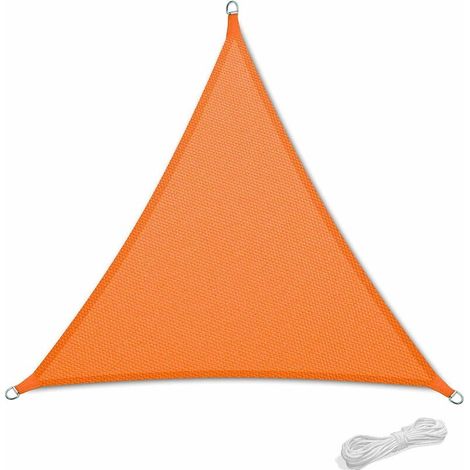 x 3 x 3 m, wasserdichte, widerstandsfähige Markise für Terrasse und Garten, Sonnenschutz, 90 % UV-Schutz, mit orangefarbenem, dreieckigem Seil, gratis dazu