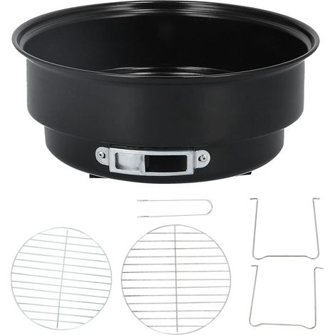 Mini barbecue rond portable en fer, grill à charbon pour la cuisine. (1/5)