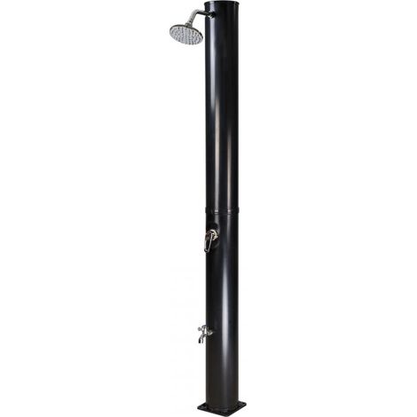 Dema – Douche solaire 35 litres – Eau chauffée jusqu'à 60° en 2h – Pommeau 150 mm – Raccordement tuyau d'arrosage standard