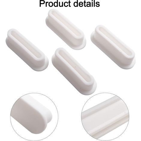 Juego de 4 tapas de silicona reutilizables para desagües de cocina, baño y centro comercial. (1/5)