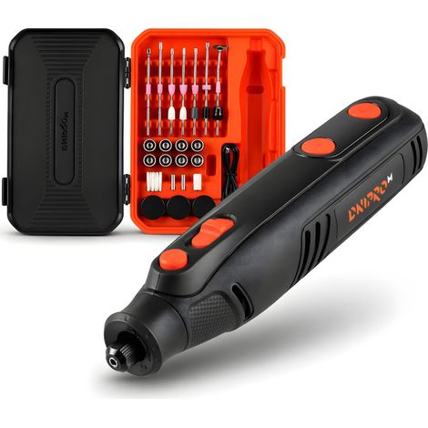 Herramienta Rotativa Inalámbrica 3,6V Brushless – 5.000-25.000 rpm, USB-C, Luz LED y Portabrocas 0,3-3,2 mm – Multiherramienta para Grabar, Lijar, Pulir y Cortar en Metal, Madera y Cerámica – CGM-36